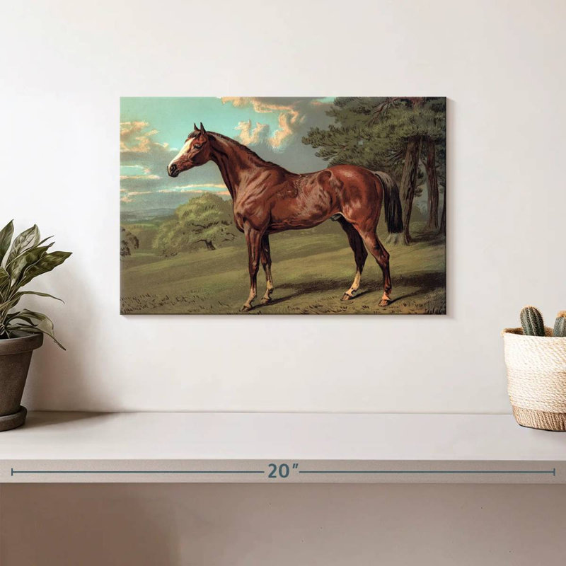Cheval sauvage rétro, H 8 po x l 12 po
