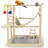 21.4'' Wood Bird Play Gym for Table Top