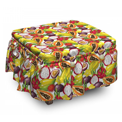 Housse pour repose-pieds à fruits dragon mangue