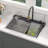 30 in. Drop-In Waterfall Kitchen Sink Stainless Steel Single Bowl Ledge Workstation Sink-118611255
