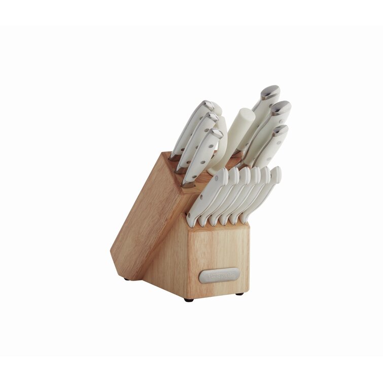 Farberware Forged Triple Rivet Cutlery Set, 15-Piece, White