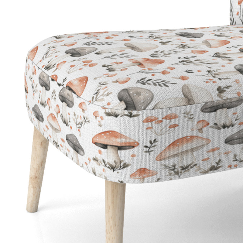 Chaise d'appoint Boho - Champignon rouge doux, Chaise d'appoint sans accoudoirs