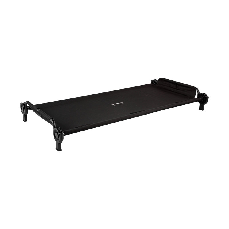 Disc-O-Bed Trundle Cot for XL or 2XL Bunk System with Zippered Carry Bag, Black