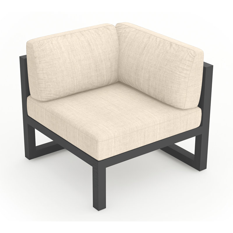 Avion Patio Chair with Sunbrella Cushions, Canvas Flax Sunbrella® Canvas, Slate