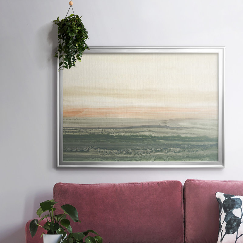 Atlantic Sunrise, toile tendue avec cadre en I_2766520, H 14 po x l 20 po x P 1,5 po, Argent