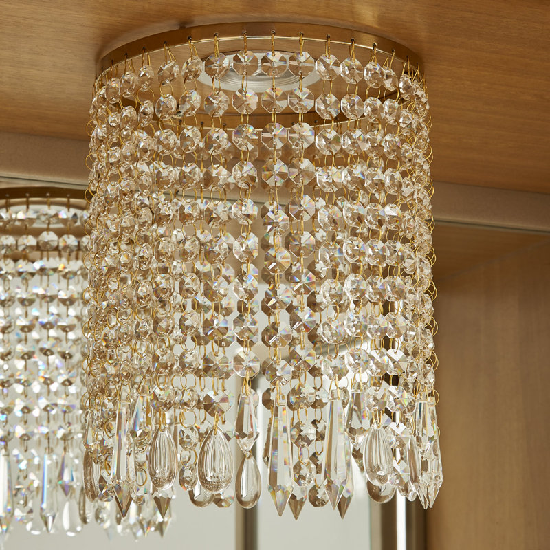 Villa Cherie Display Cabinet with LED Lighting, Caramel