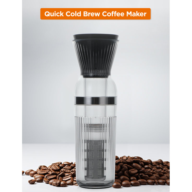 CHK Series COMMERCIAL CHEF Quick Cold Brew Coffee Maker, Battery Powered Coffee Maker with Fast Extraction