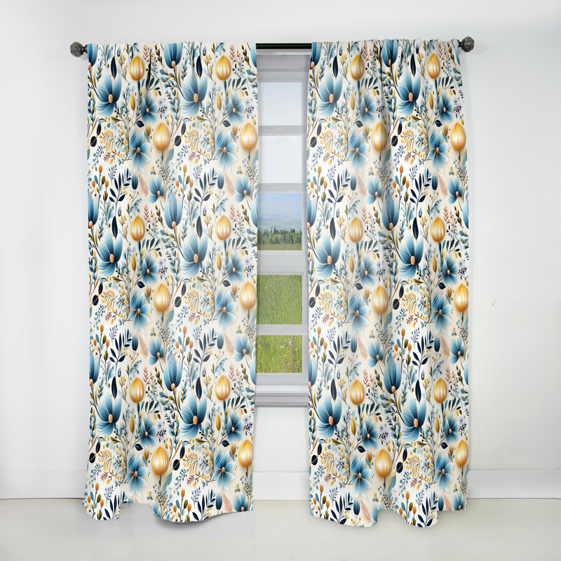 Motif cachemire scandinave Simplicity Paisley II - rideau obscurcissant - 1 panneau, L 52 po x L 63 po