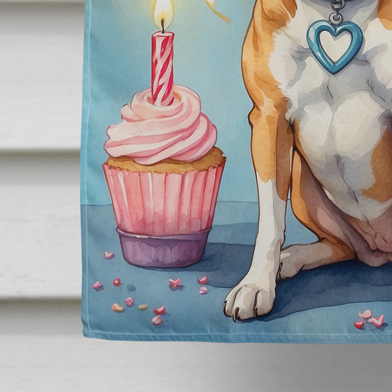 Drapeau «Happy Birthday House», Basenji