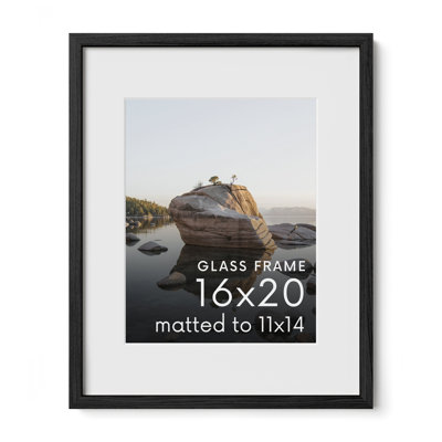 Cadre photo en bois massif avec verre
