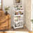 4 Tier Rolling Utility Cart with Drawer, Utility Storage Organizer with Plastic Shelf & Lockable Wheels Multifunctional Storage Cart-114360210