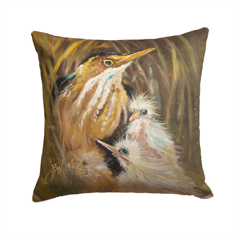Coussin intérieur/extérieur brun, H 14 po x l 14 po x P 4 po