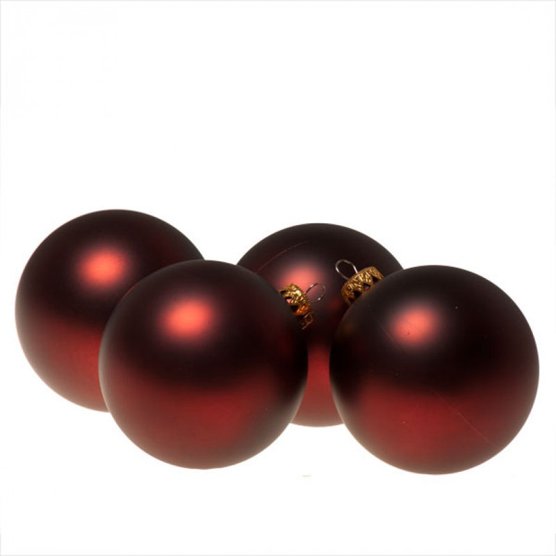 10cm Bauble, Burgundy Satin