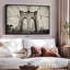 "Art mural pont de Brooklyn monochrome"-1625202297
