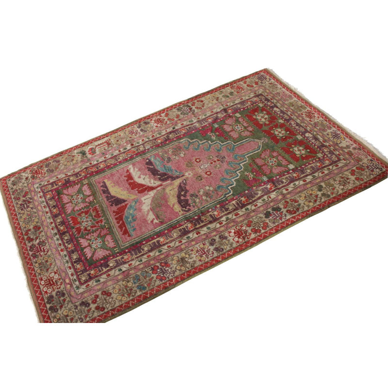 One-of-a-Kind 3'5" x 5'3" Hand Knotted Area Rug