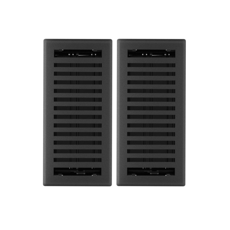 Registre de plancher Imperial Montezuma, L 4 po x L 10 po, Fer noir