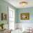 3-Light Modern Clear Glam Glass Flush Mount