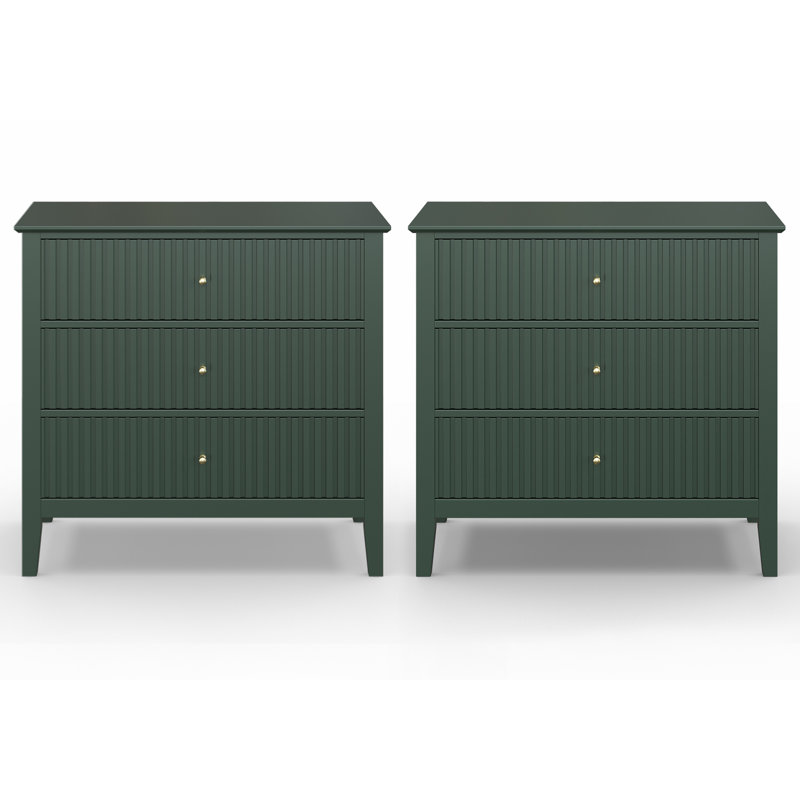 3 Drawer, Green