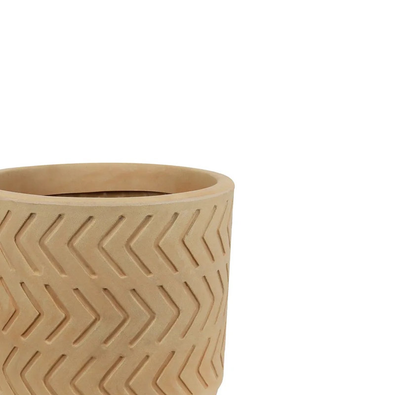 Carly-Jane ECOBO 14.2 inches Eco-Friendly Round Pot Planter, Capri Indoor/Outdoor Four Season Use, Terracota