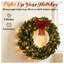 Couronne de Noël artificielle Crestwood Spruce préilluminée de 91 cm (36 pouces) avec noeud, baies rouges, pommes de pin et 8 modes d'éclairage