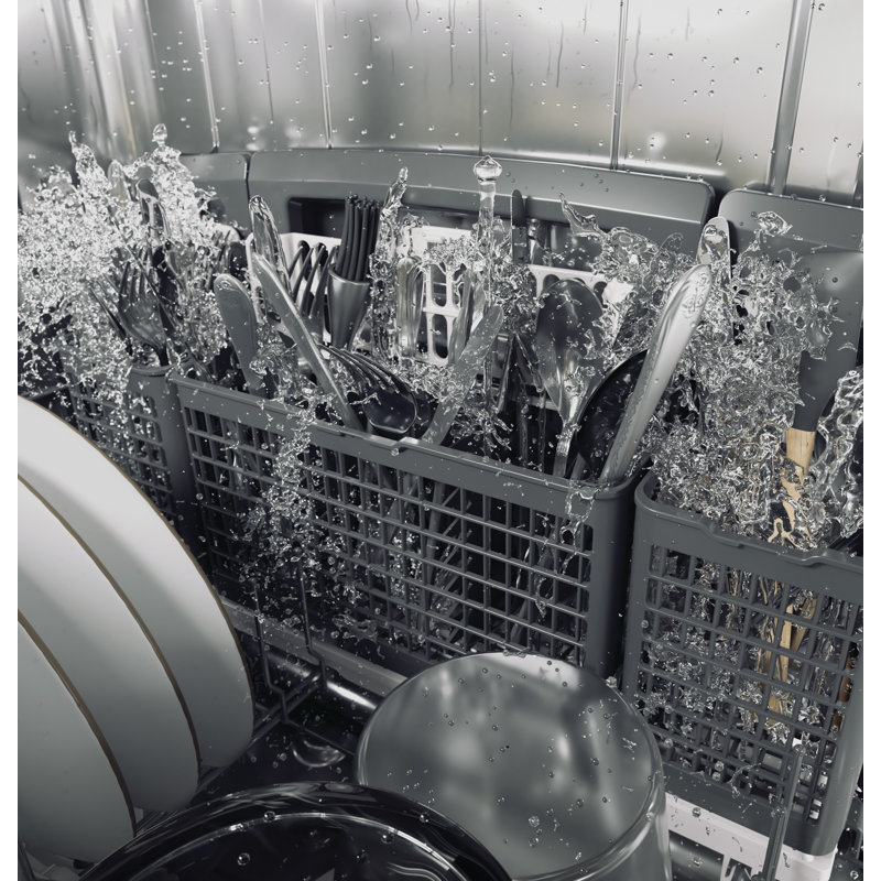 24" 39 dBA Smart Built-In Button Control Dishwasher, Stainless Steel