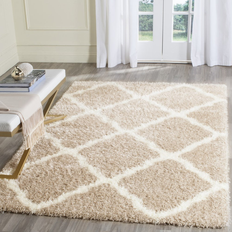 Bertl Shag Performance Geometric Rug, Rectangle 5'3" x 7'6"