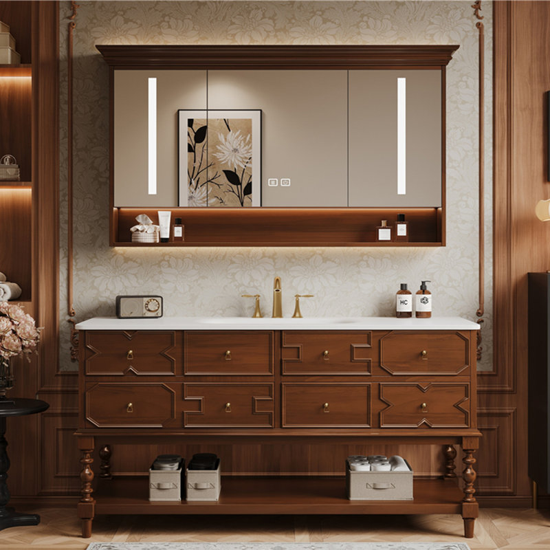 Armoire de salle de bain sur pied de style américain, 51"