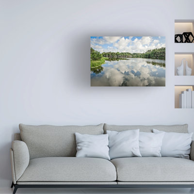 Wrapped Canvas Wall Art - Mary Lou Johnson 'Pristine at Red Bug Slough' Wall Art for Living Room, Bedroom, or Office Décor  - 12x19
