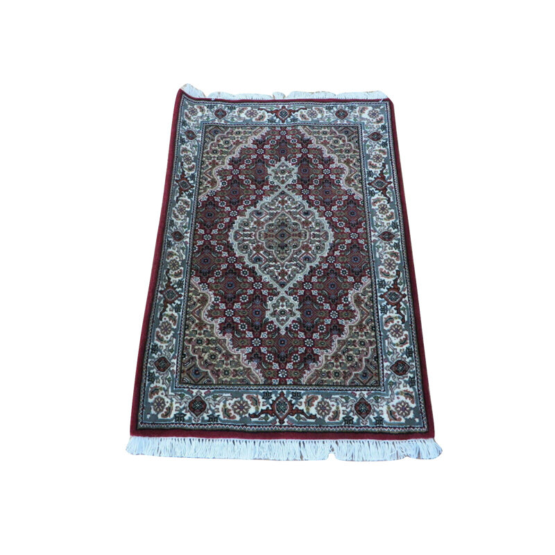 Tapis rouge noué à la main de conception unique 2 pi 1 po x 3 pi 1 po Harrogate