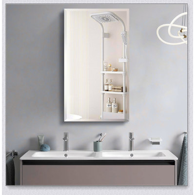 15X26 Inch Medicine Cabinet With Mirror Aluminum Bathroom Adjustable Shelf Wall Mounted Or Successed