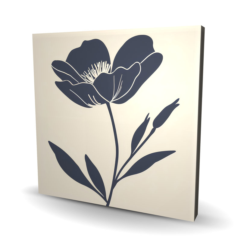 La fleur - toile beige, décoration intérieure | Décoration murale élégante