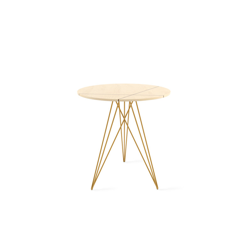 Table de bout Hudson, Érable, Moutarde