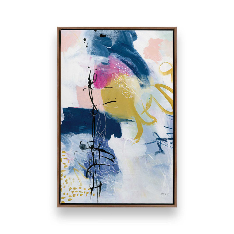 «Graffiti Abstract IV» par Yvette St. Amant, reproduction d'art, H 16 po x l 12 po, Floater Frame, Brun
