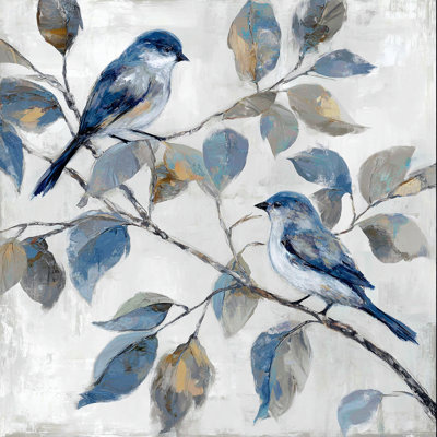 Quiet Companions - Soft Blue Bird Wall Art