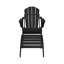 Chaise Adirondack pliante en plastique avec repose-pieds Vinnie-588853629