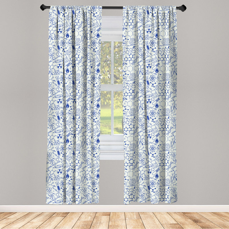 Children Semi-Sheer Rod Pocket Curtain Panels, 28" x 95"
