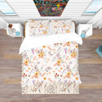 Ensemble de housse de couette bohème et éclectique
