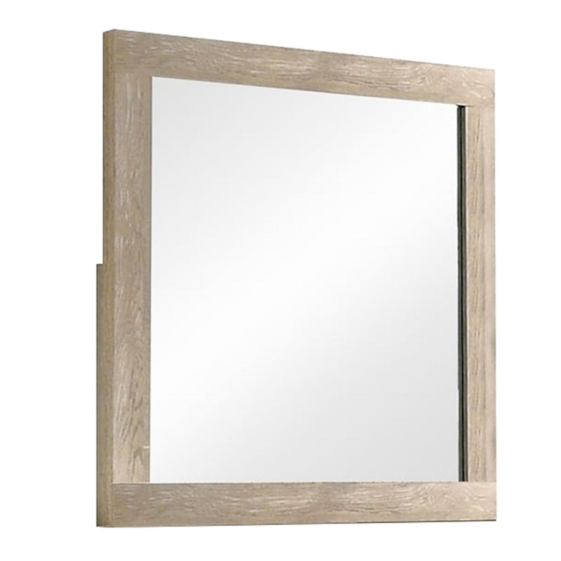 Miroir de commode Kashawn, Crème, crème