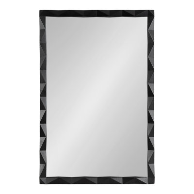 Pieced Wood Rectangle Bathroom Mirror