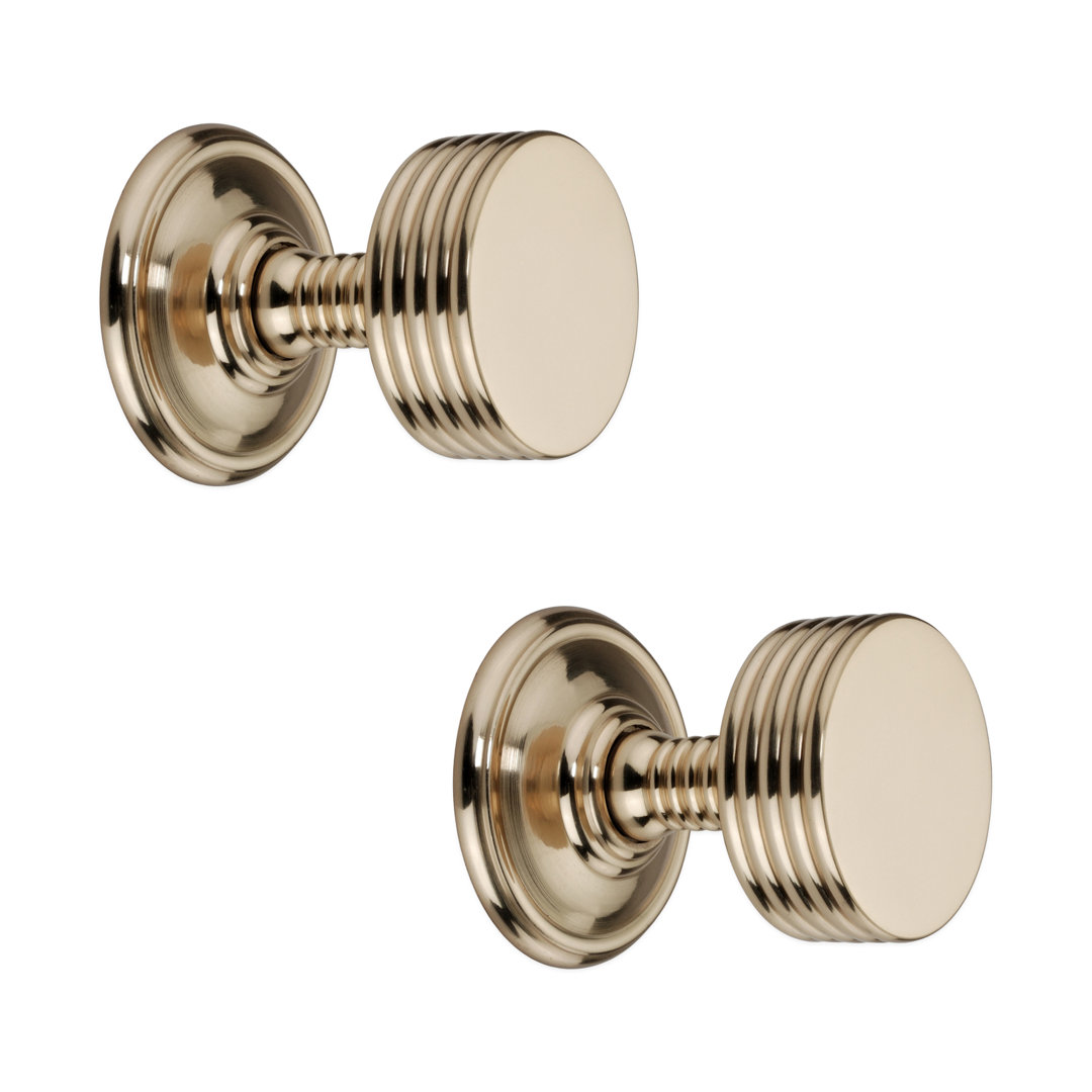B&Q - Oxford Mortice Door Knob Polished Brass - Image 3