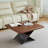 Simple walnut solid wood square coffee table