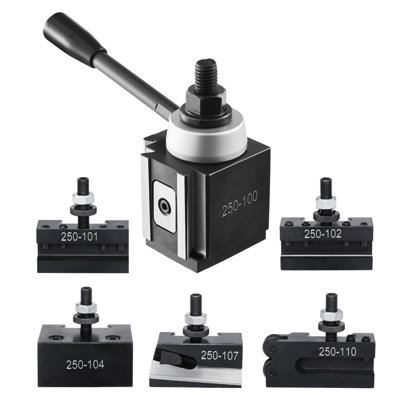 Quick Change Tool Post Set 6 Pcs Lathe Tool Holders for 6"-12" Mini Lathe Swing