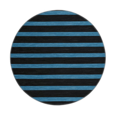 HorizontalStripes Black Indoor and Outdoor Area Rug