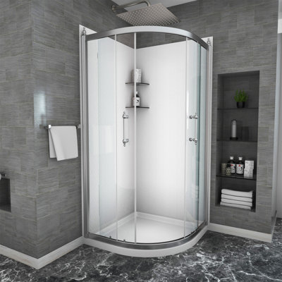Shower Door 36" X 75" Framed Tub Shower Enclosure In Chrome, 1/4 In. (6Mm)