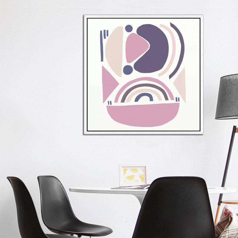 Abstract Noahs Ark by Leah Straatsma - Print on Canvas, 93.98cm H x 93.98cm W x 3.81cm D, White Floater Framed