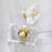 Rectangular Cabinet Knob with Brass Base-130523571