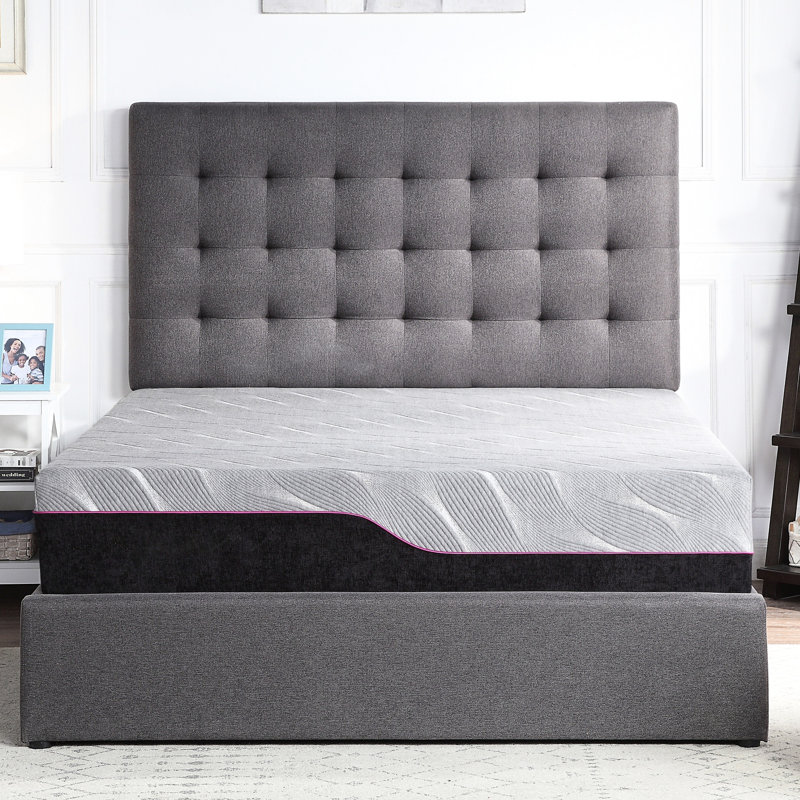 Grand matelas 11 po en mousse de latex - Maximisez le confort avec la fabrication à 4 couches de matelas de 11 po, dissipant la chaleur et confortable