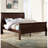 Full Size Bedroom Bed In Cherry Finish, Solid Wood Furniture, Drawer Bottoms For Cleanliness Furniture Bed, Size, Brown Metal Glides Smooth Operation-937653052-937652994