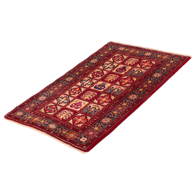 Tapis rouge nouvel âge 3 pi 8 po x 5 pi 5 po Asrar