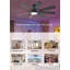 Ventilateur de plafond de 52 pouces avec lumière, ventilateur de plafond à profil bas réversible à 6 vitesses avec lumière et télécommande / commande APP-130056861